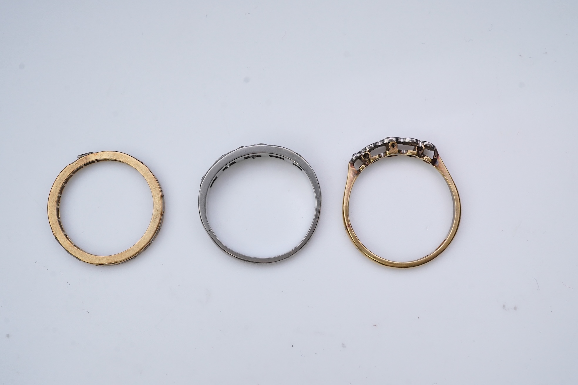 Three diamond rings